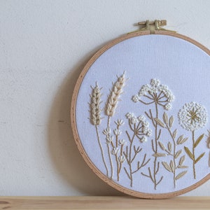 Wildflowers Embroidery Pattern + Video Tutorial, Beginner Embroidery ...