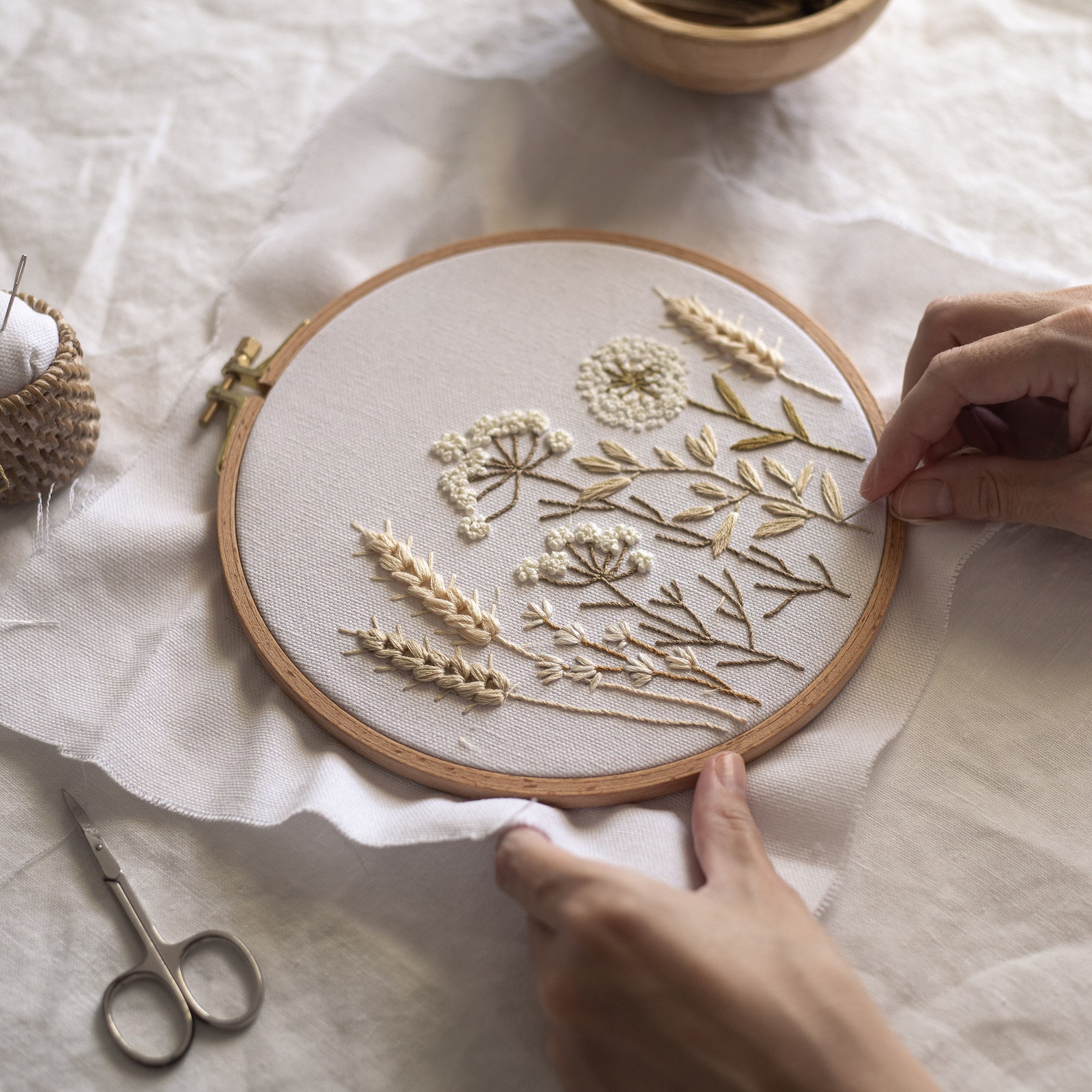 Wildflowers Embroidery Pattern Video Tutorial Beginner - Etsy