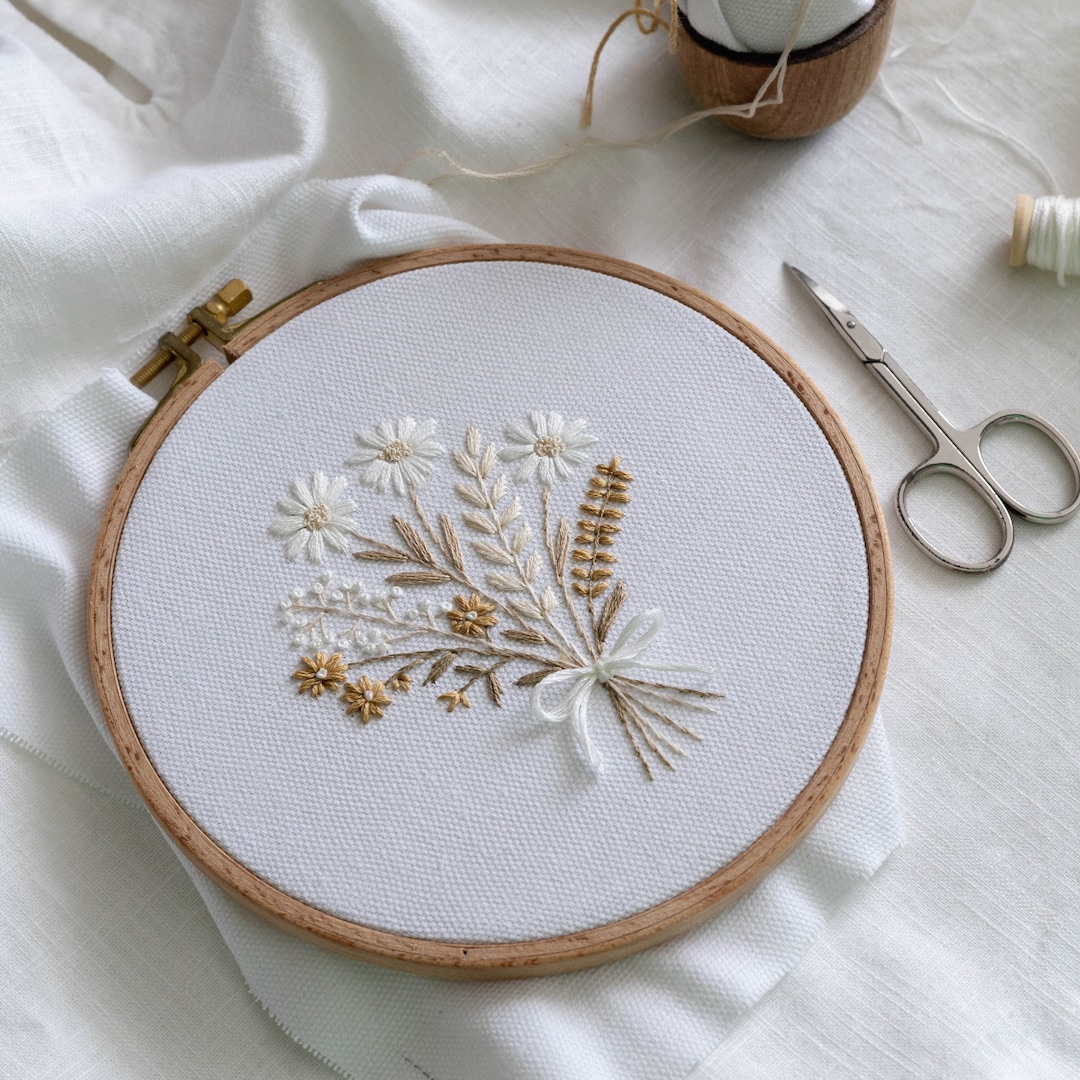 DIY Monogram Embroidery Hoop Wreath - Decor by the Seashore