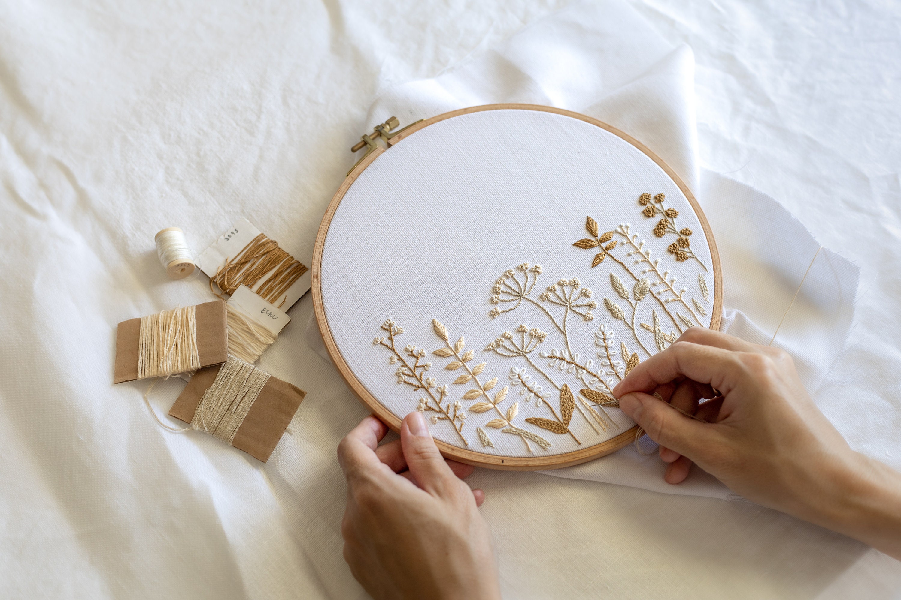 Wildflowers Meadow Embroidery Pattern Video Tutorial - Etsy