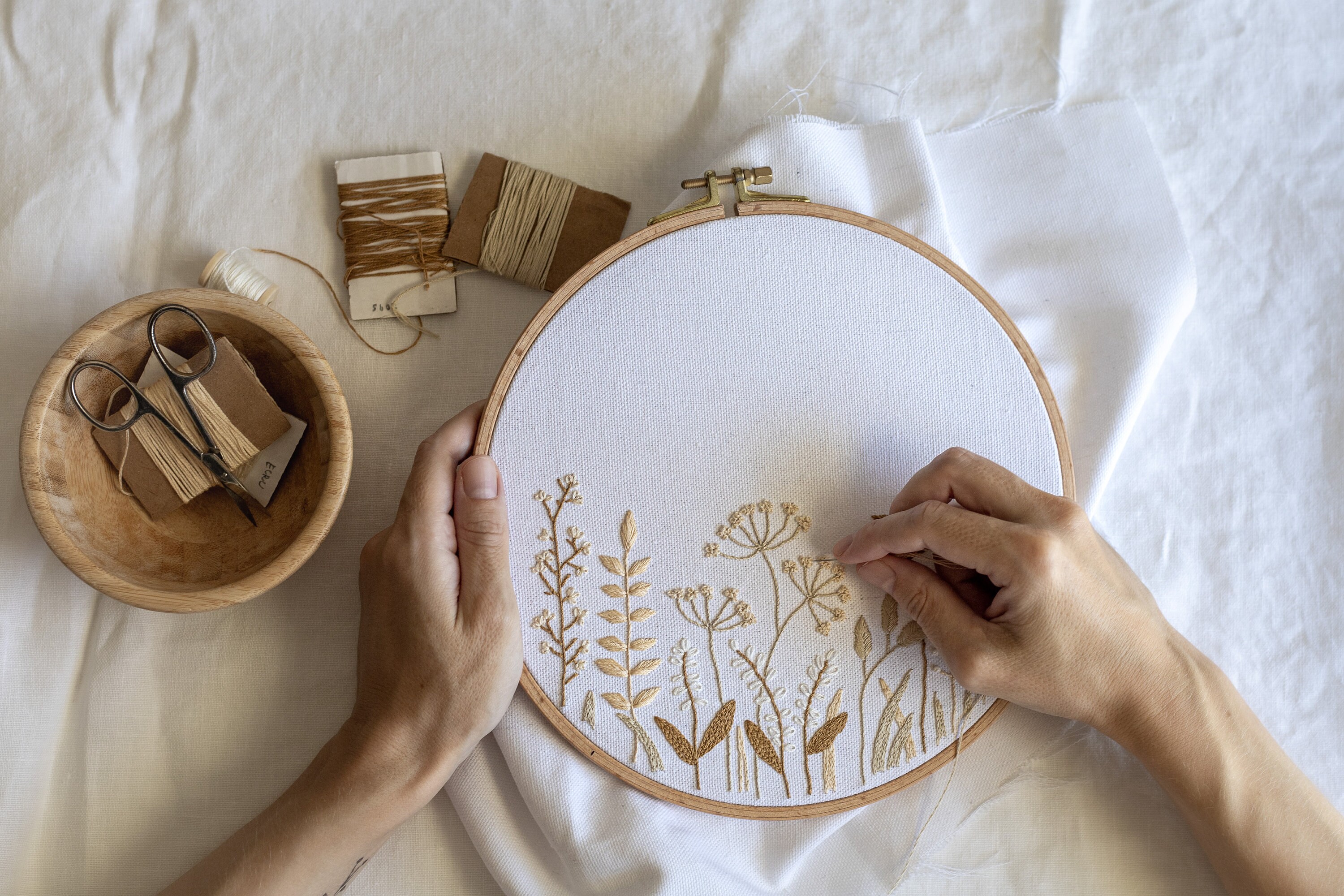 Wildflowers Meadow Embroidery Pattern + Video Tutorial, Beginner ...