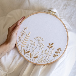 Wildflowers Meadow Embroidery Pattern + Video Tutorial, Beginner ...