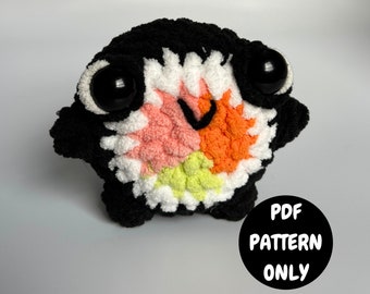Sushi Frog Crochet Pattern NO SEW Amigurumi Frog PDF Download