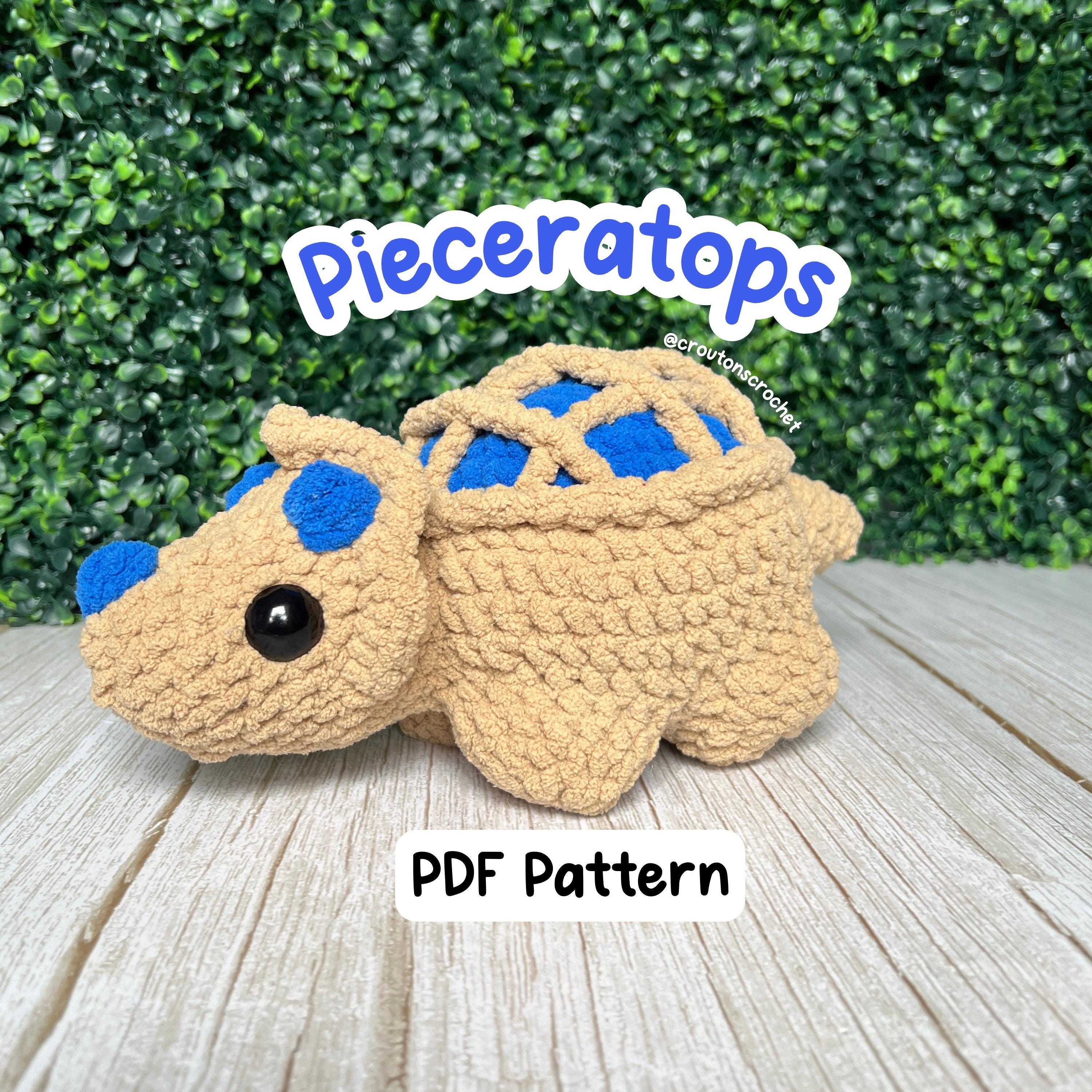 39 Triceratops Crochet Patterns for Dino Lovers, Nursery Decor, and Handmade Gifts 37 Pieceratops Crochet Pattern Triceratops Pie Amigurumi