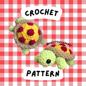 Pizza Turtle Crochet Pattern PDF | Amigurumi Stuffed Animal Digital File