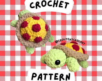 Pizza Turtle Crochet Pattern PDF | Amigurumi Stuffed Animal Digital File
