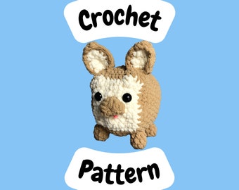 Frenchie Toast Crochet Pattern | French Bulldog Amigurumi Bread Stuffed Animal Digital Instructions