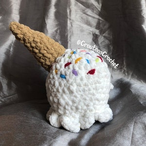 Ice Scream Ghost PDF Crochet Amigurumi Stuffed Animal Pattern - Etsy