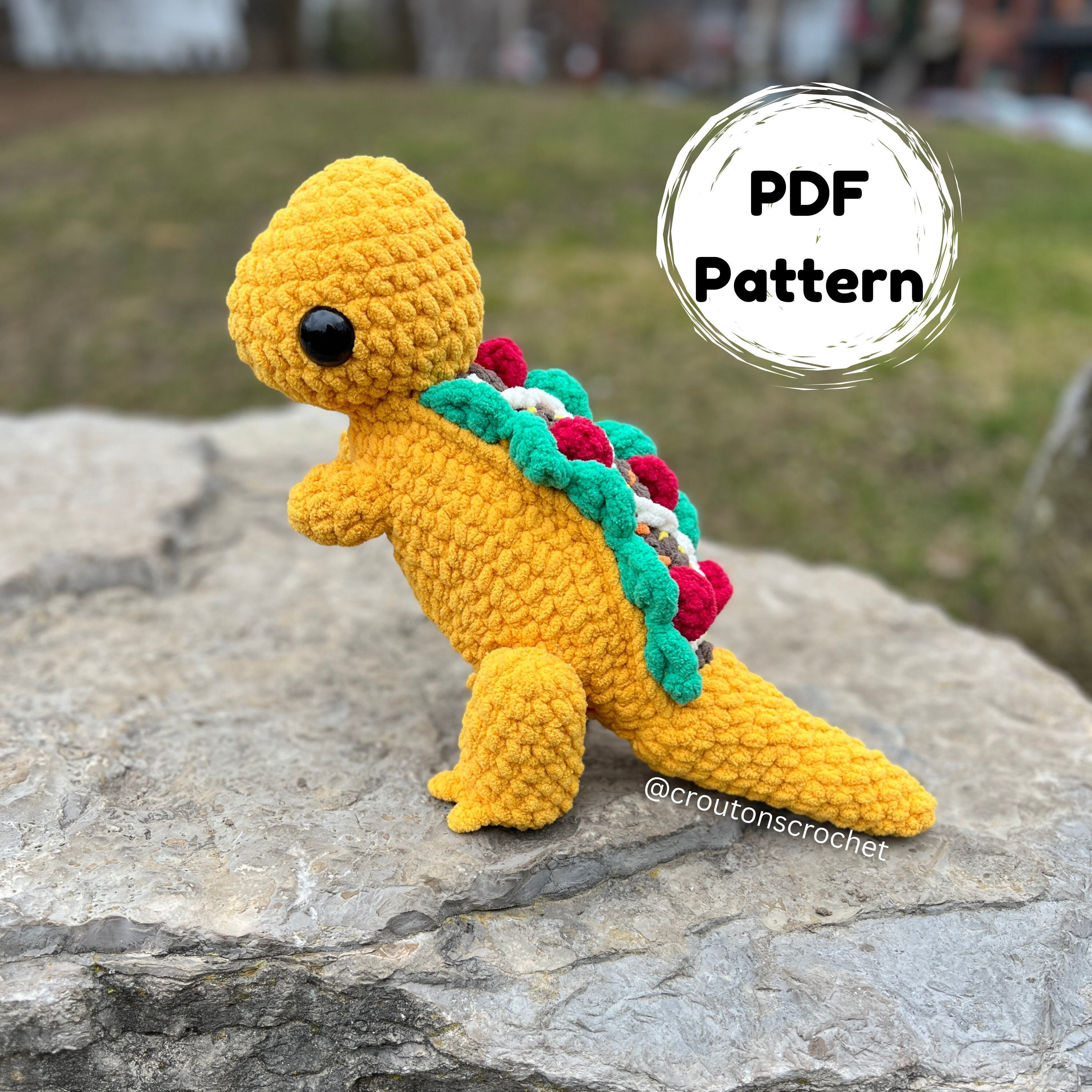 Taco-rex Crochet Pattern | Taco Tyrannosaurus T-rex Dinosaur