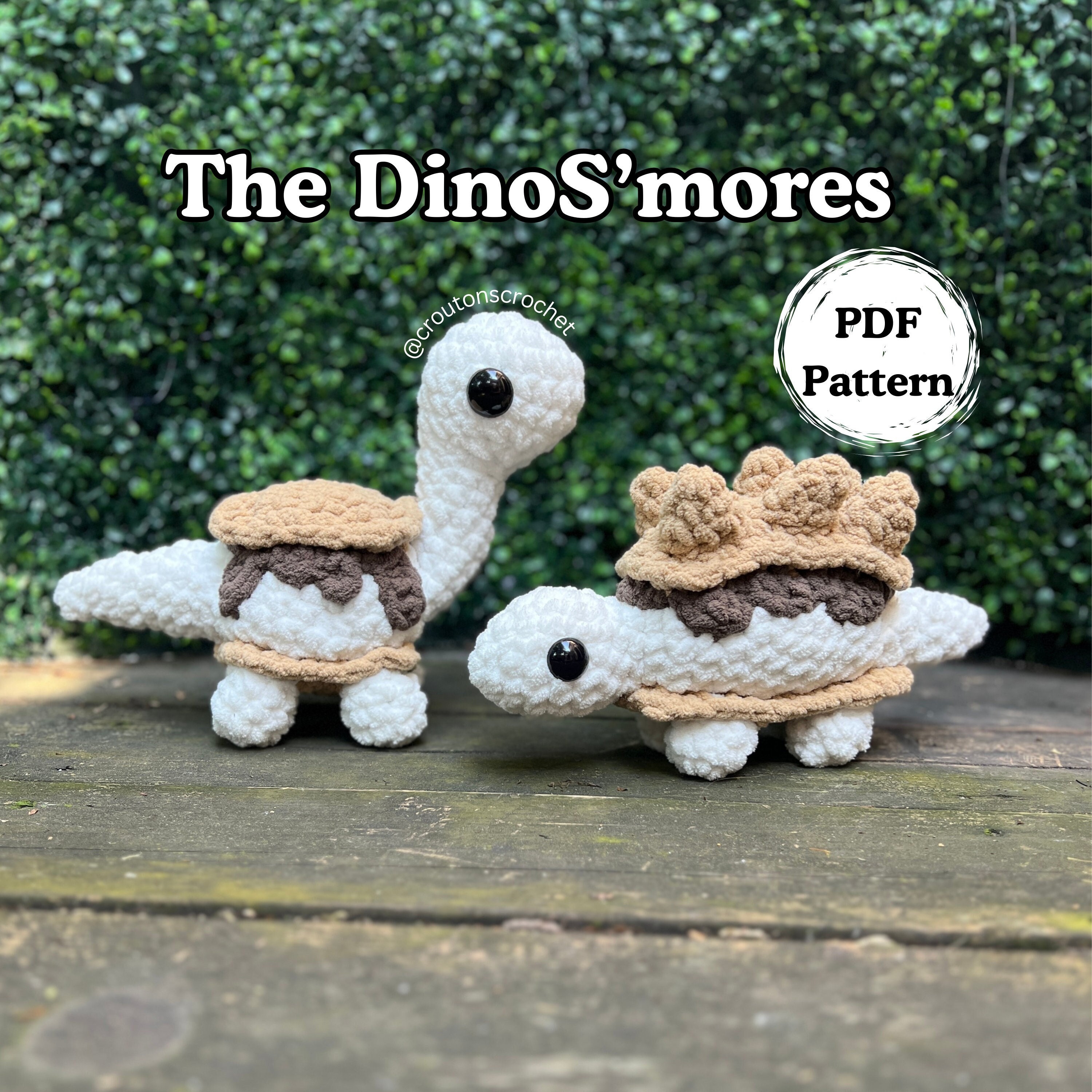 22 Dino Nugget Crochet Patterns for Playful Plushies, Pillows, and Giftable Makes 15 DinoS'mores Crochet Pattern Bundle