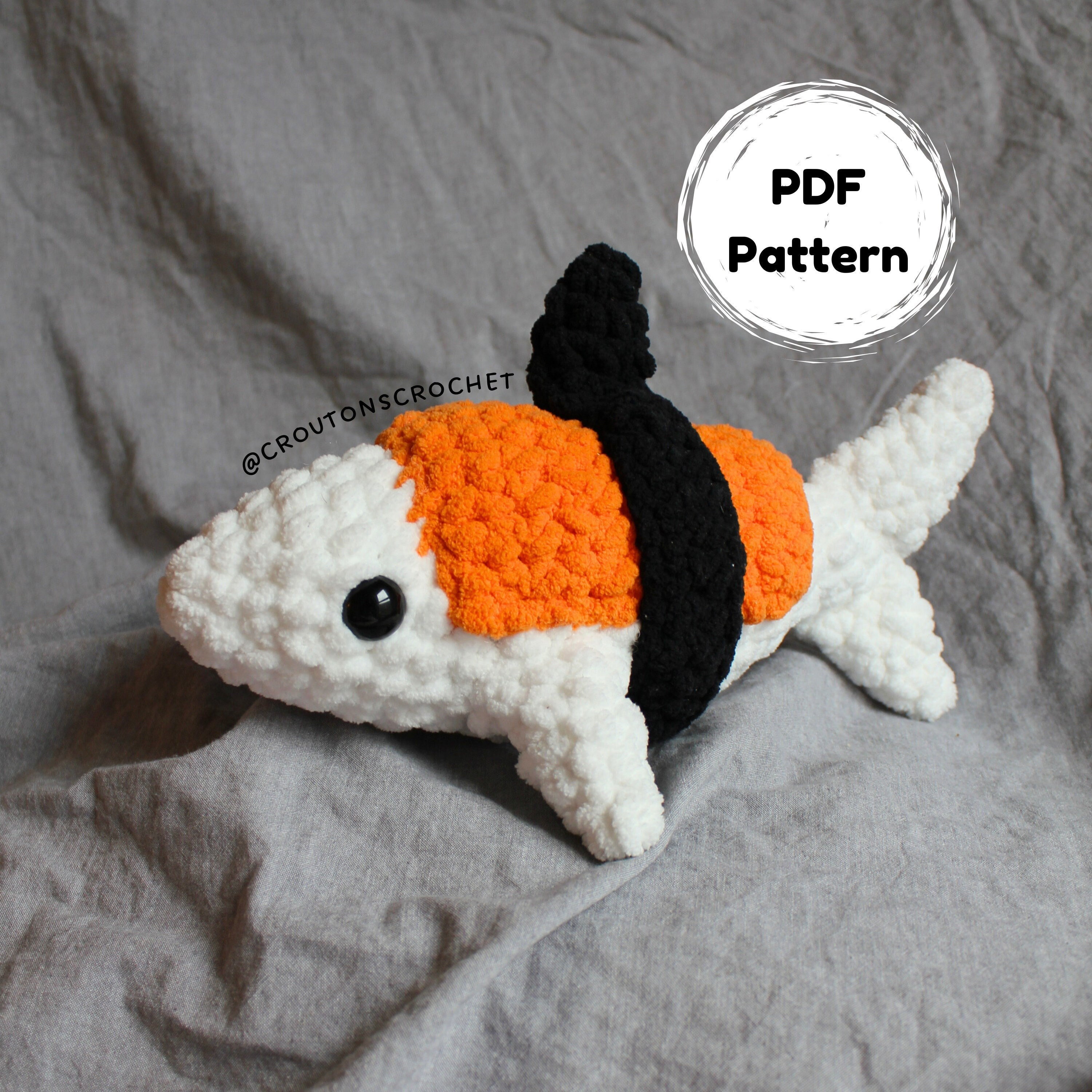 Sharkshimi the Sushi Shark Crochet Pattern PDF
