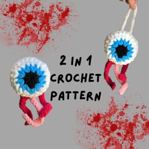 2 in 1 Eyeball Jellyfish Crochet Pattern - NO SEW!