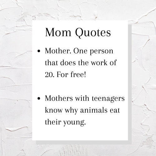 Mom Quotes Digital Download. Printable Template. Print on Demand ...