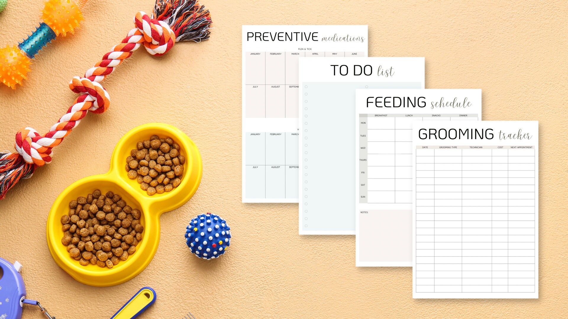 Premium Pet Planner, Pet Organizer, Dog Training Journal, Puppy Planner ...