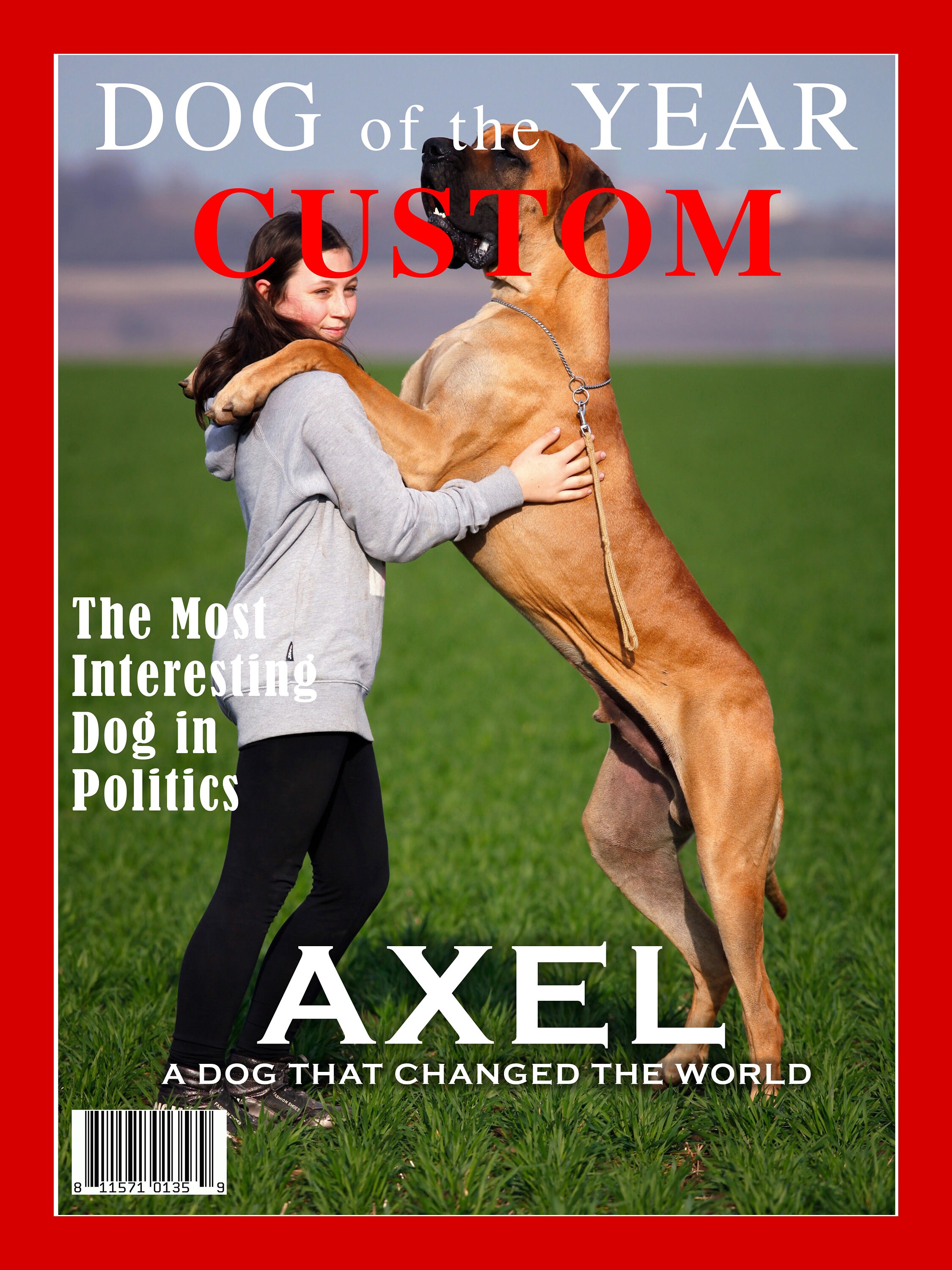 Custom Dog Magazine Cover Magazine Covers, Pet Portraits, Custom Pet