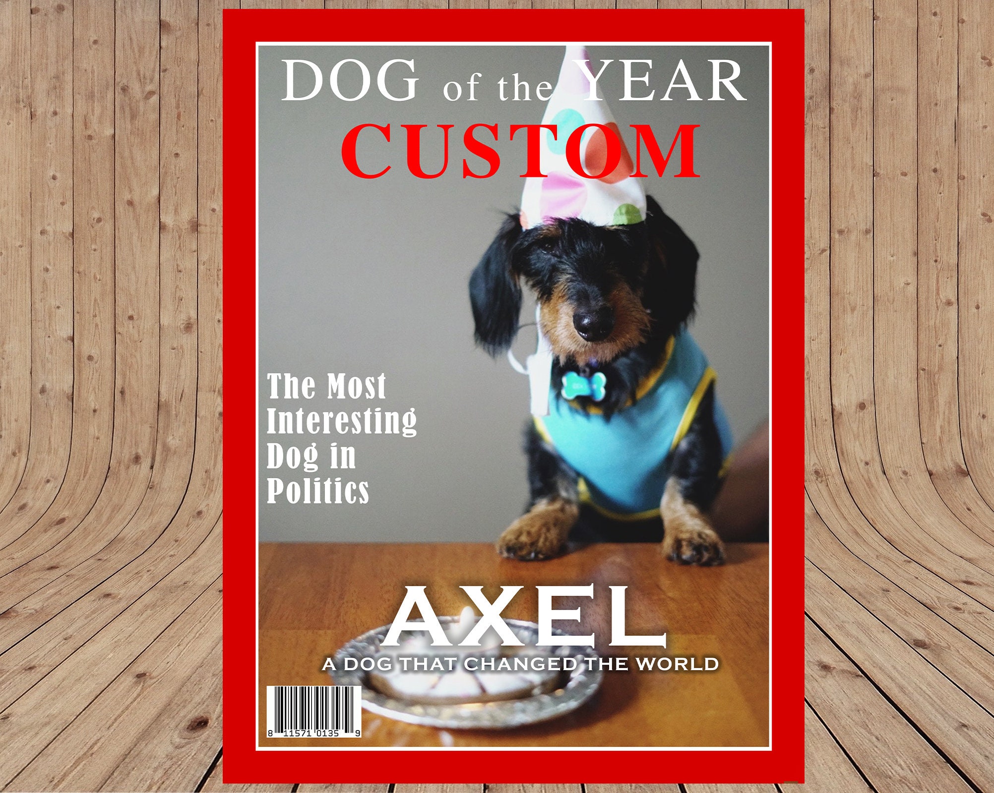 Custom Dog Magazine Cover Magazine Covers, Pet Portraits, Custom Pet