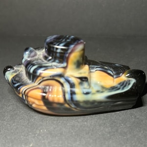boyd glass tugboat black slag teddy