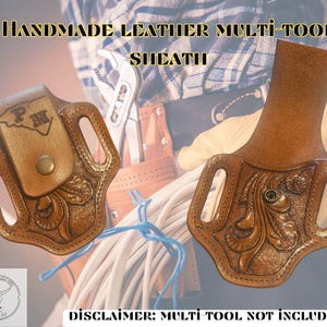 Handmade Leather Multi-tool Sheath