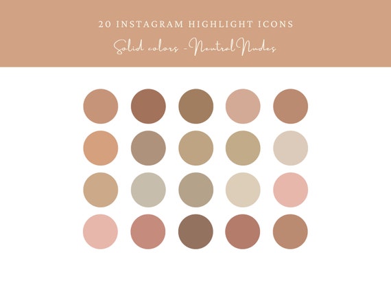 20 Solid Color Neutral Nudes Instagram Highlight Covers - Etsy