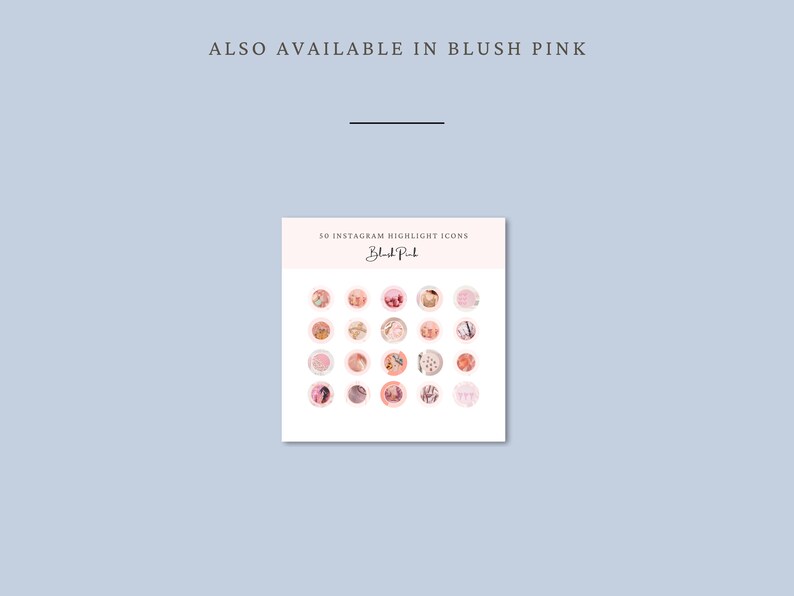 50 Pastel Blue Instagram Highlight Covers Canva Story Etsy