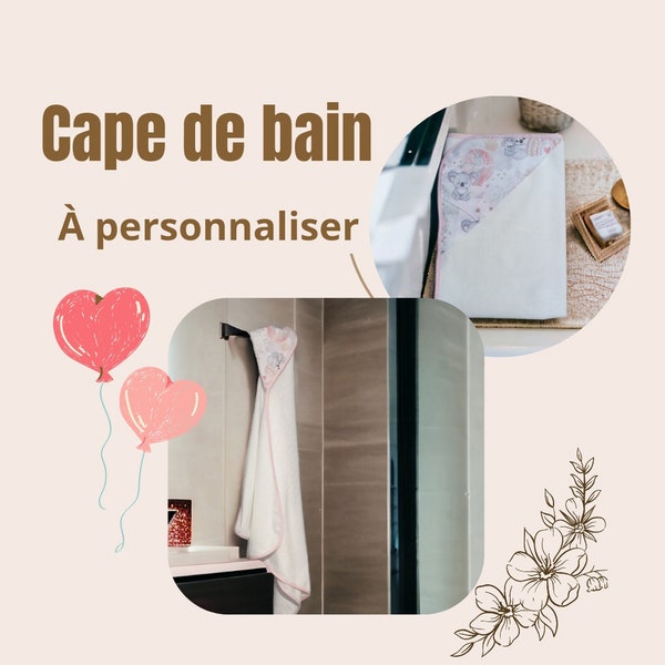 Cape de bain personnalisable