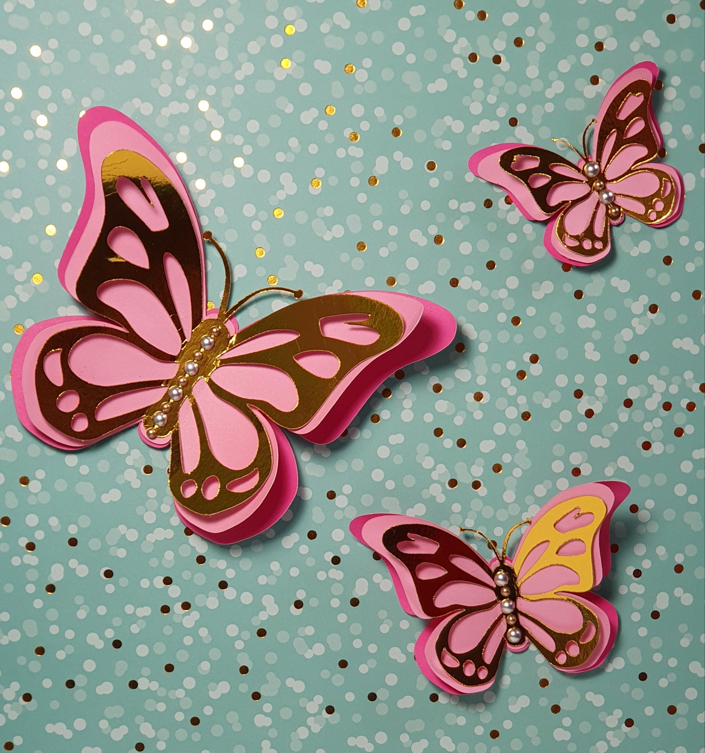 Butterfly Party Birthday Cake Decorations Kids Bedroom Black Butterfly Decorations 3 Styles 3 Sizes Room Decor 72Pcs 3D Butterfly Wall Decor 3D Paper Butterflies Wall Stickers Decals for Girls 