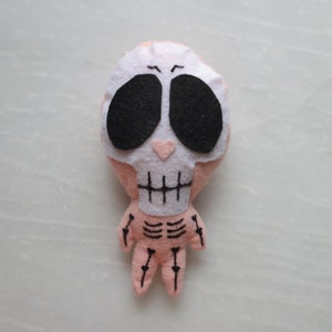 Skeleton plushie, cute skeleton plushie, skeleton plush toy, pink skeleton, skeleton