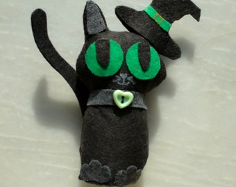 Cat plushie, cute cat plushie, cat plush toy, witch cat