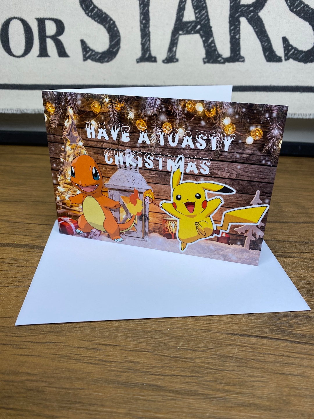 Pokemon Christmas Card Pikachu X Charmander Etsy UK