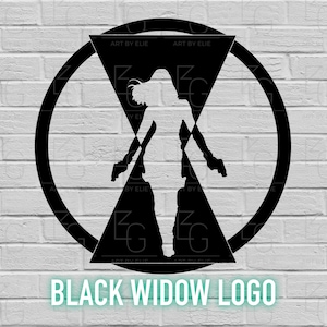 Logotipo de Black Widow, Marvel, Avengers / svg, png, eps, dxf / Cricut Cut File / Silhouette / Instant Download