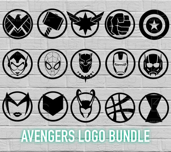 admiración Biblia Admitir Marvel Avengers Logo Bundle / 15 pack / svg png eps dxf / - Etsy España