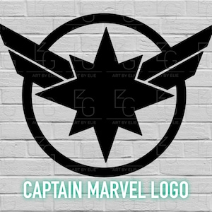 Captain Marvel Logo, Marvel, Avengers | svg, png, eps, dxf | Cricut Cut File | Silhouette | Instant Download