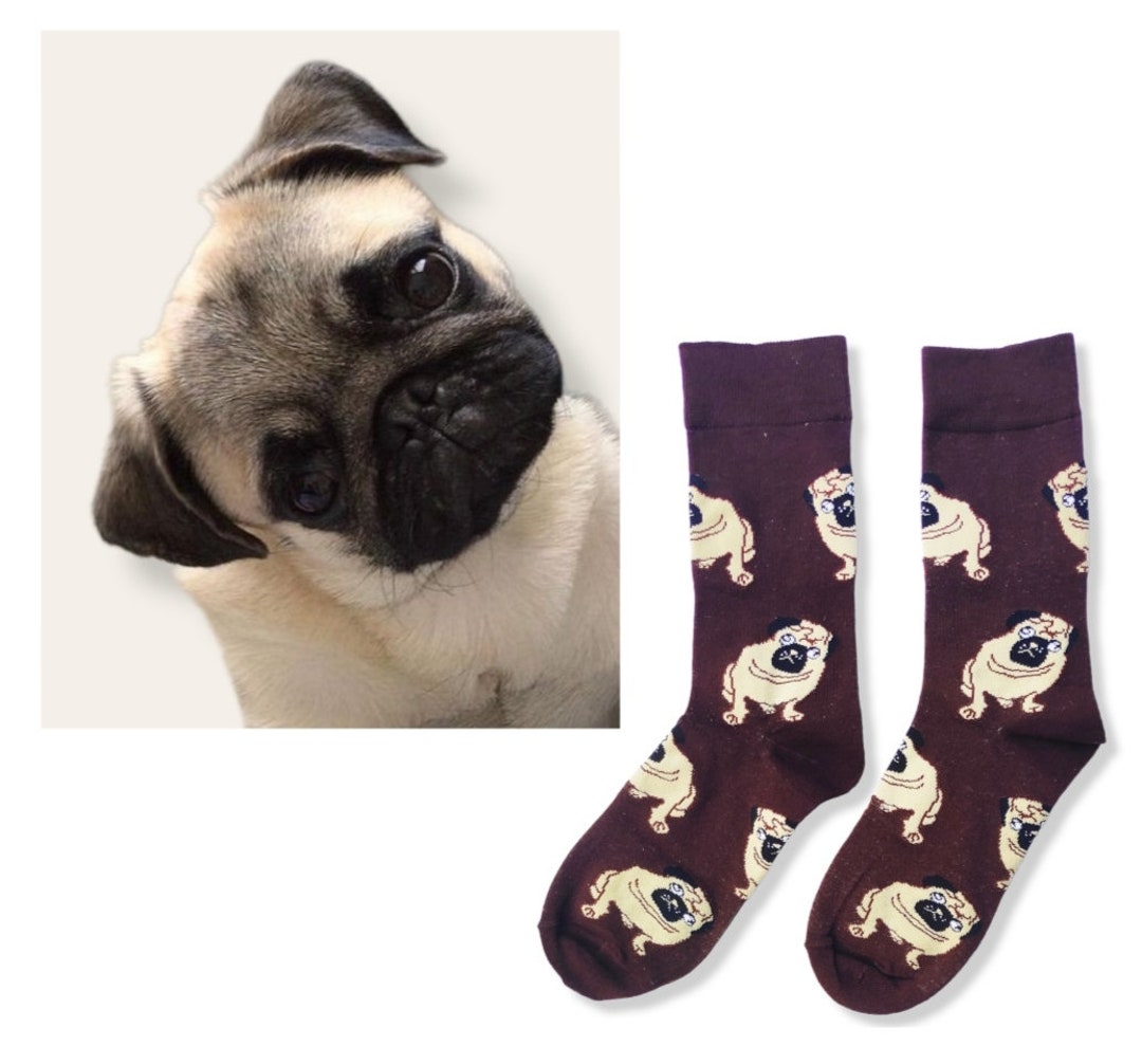 Lustige Socken mit MopsHundMopsAufdruck. Unisex. Etsy.de