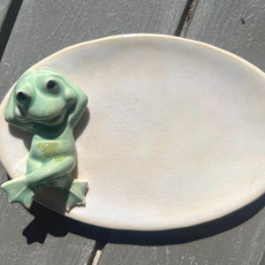 Handmade Ceramic Soap Dish Lazy Frog