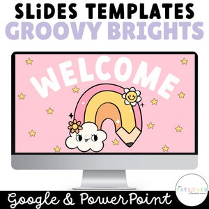 Groovy Brights Google Slides Templates | EDITABLE | PowerPoint Slides | Back to School Classroom Decor