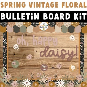 Spring Vintage Floral Bulletin Board Kit | Spring Bulletin Board | Spring Classroom Bulletin Board