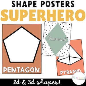 Superhero-Shape Posters | Superhero Classroom Decor