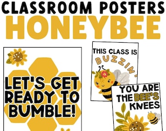 Honeybee Classroom Posters | Bee-Themed Classroom Decor