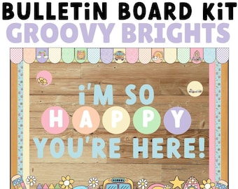 Groovy Brights Bulletin Board Kit | EDITABLE | Back to School Bulletin Board and Classroom Decor