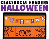 Happy Halloween Google Classroom Headers | Halloween Classroom Decor