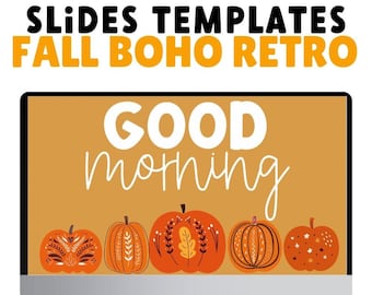 Fall Boho Retro Google Slides Templates & PowerPoint | Fall Classroom Decor