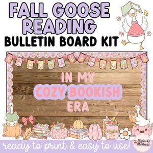 Fall Goose Reading Bulletin Board Kit - Pastel Classroom Decor