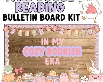 Fall Goose Reading Bulletin Board Kit - Pastel Classroom Decor