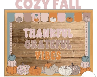 Tablón de anuncios acogedor para otoño / Decoración otoñal para el aula / Decoración neutra para el aula otoñal