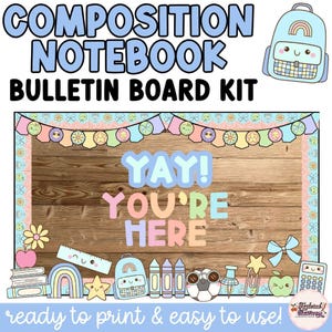 Kit bacheca per quaderno di composizione - Decorazione per il ritorno a scuola - Decorazione per l'aula di composizione carina