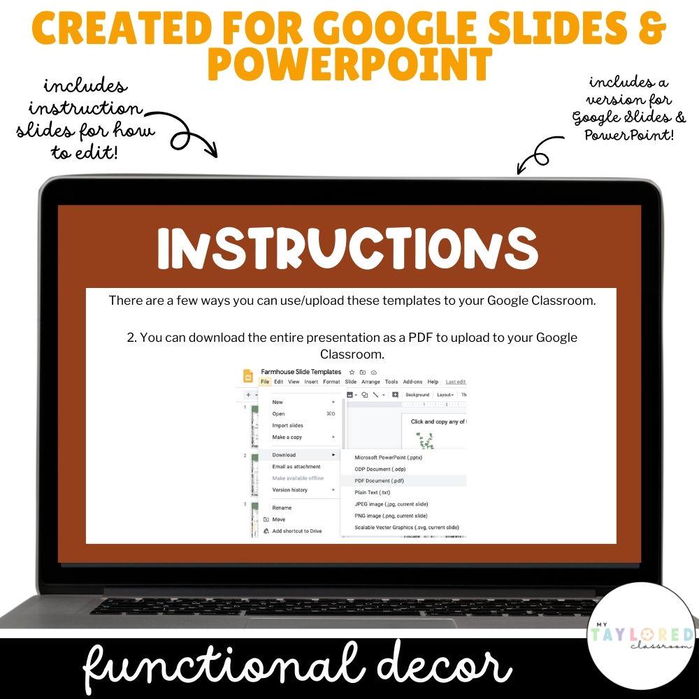Fall Boho Retro Google Slides Templates & Powerpoint | Fall Classroom ...