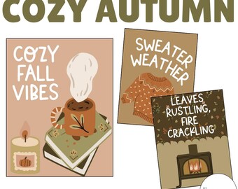 Cozy Autumn Classroom Posters | Fall Classroom Posters | Fall Classroom Decor | Fall Posters