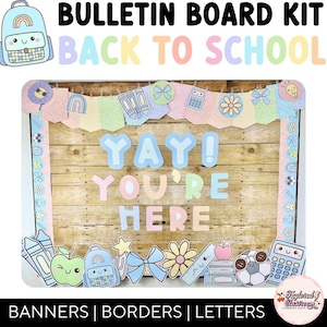 Composition Notebook Back to School Bulletin Board - Pastel Classroom Decor - Composition Notebook Classroom Decor - Back to School