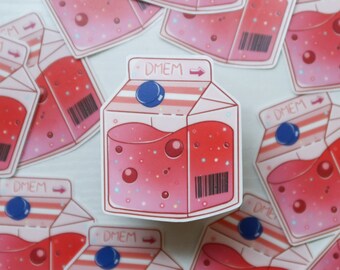 DMEM Science Coffee Sticker | "Caffeine Flavored Milk" Waterproof Sticker