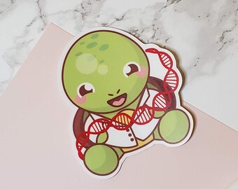 Science Turtle Sticker | DNA, Biology, Chemistry | Waterproof